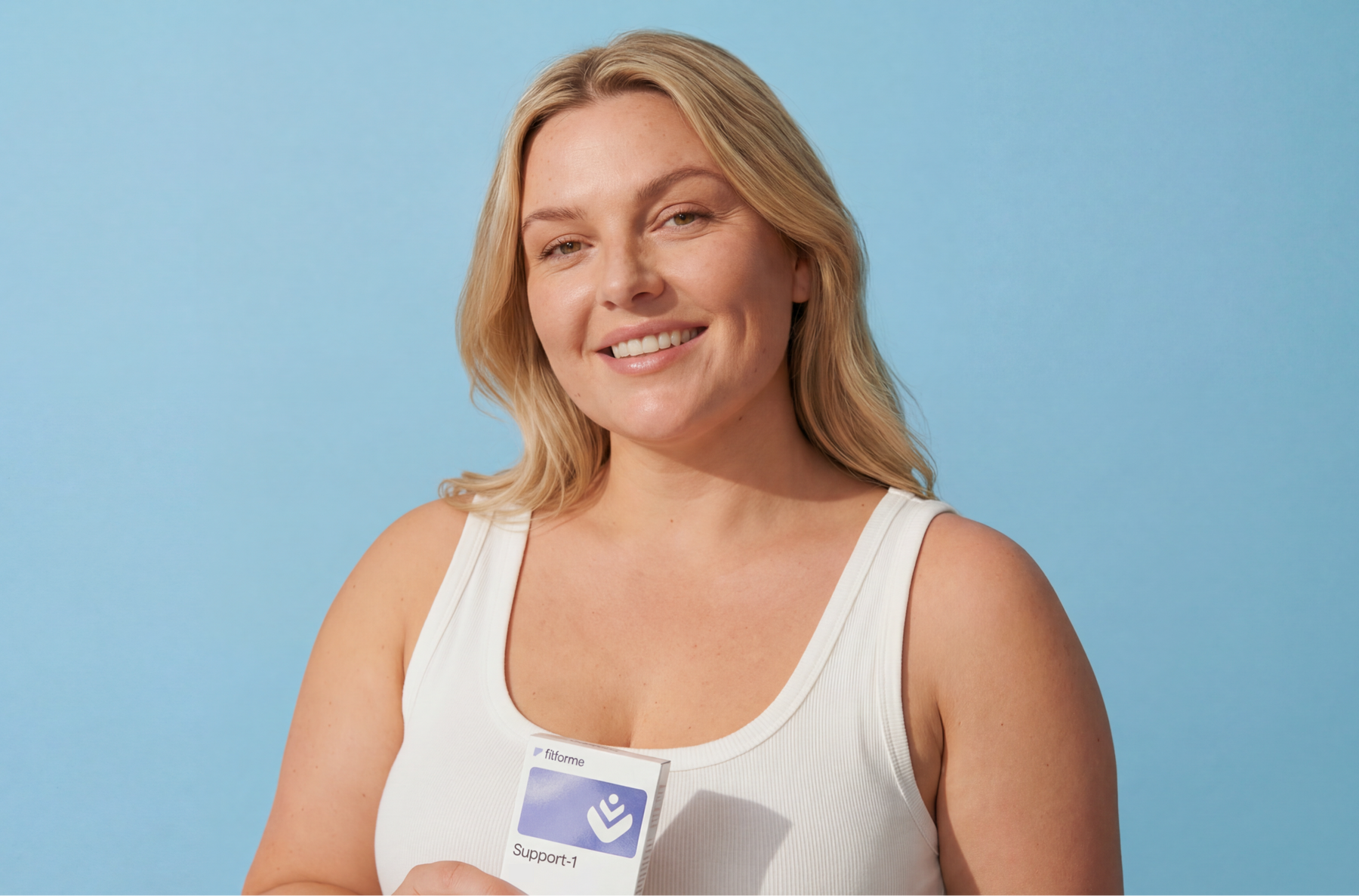 Vrouw met FitForMe-product